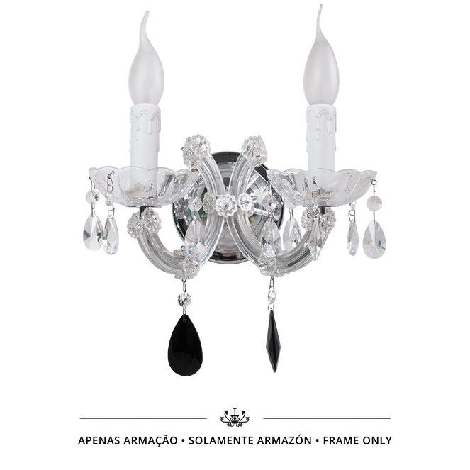 APLIQUE M.TERESA 2XE14 (SOLO ARMAZÓN SIN