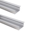 PERFIL CON ALAS PARA TIRA LED DE CON DIFUSOR OPALINO (PARA EMPOTRAR) - Imagen 2