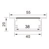 PERFIL CON ALAS PARA TIRA LED DE CON DIFUSOR OPALINO (PARA EMPOTRAR) - Imagen 3