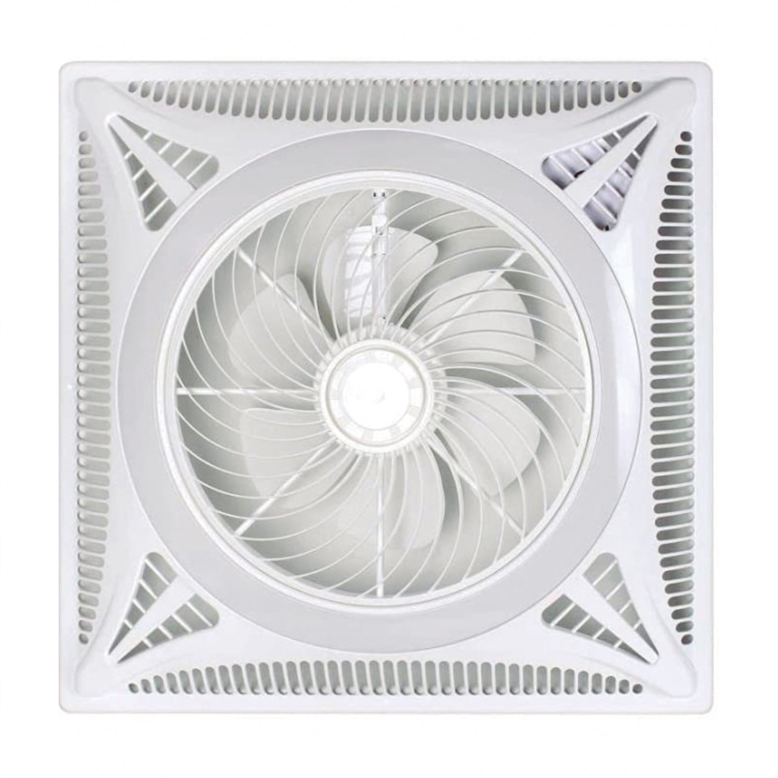 VENTILADOR EMPOTRABLE AC, 6 ASPAS, 20W, CON LUZ LED