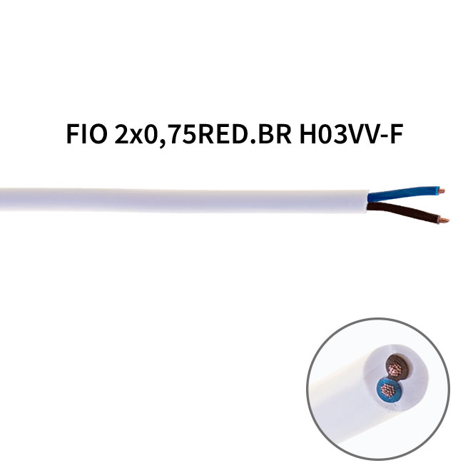 CABLE REDONDO H03VV-F (FVV) 2X0,75MM2