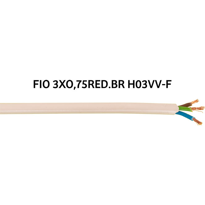 CABLE REDONDO H03VV-F (FVV) 3X0,75MM2