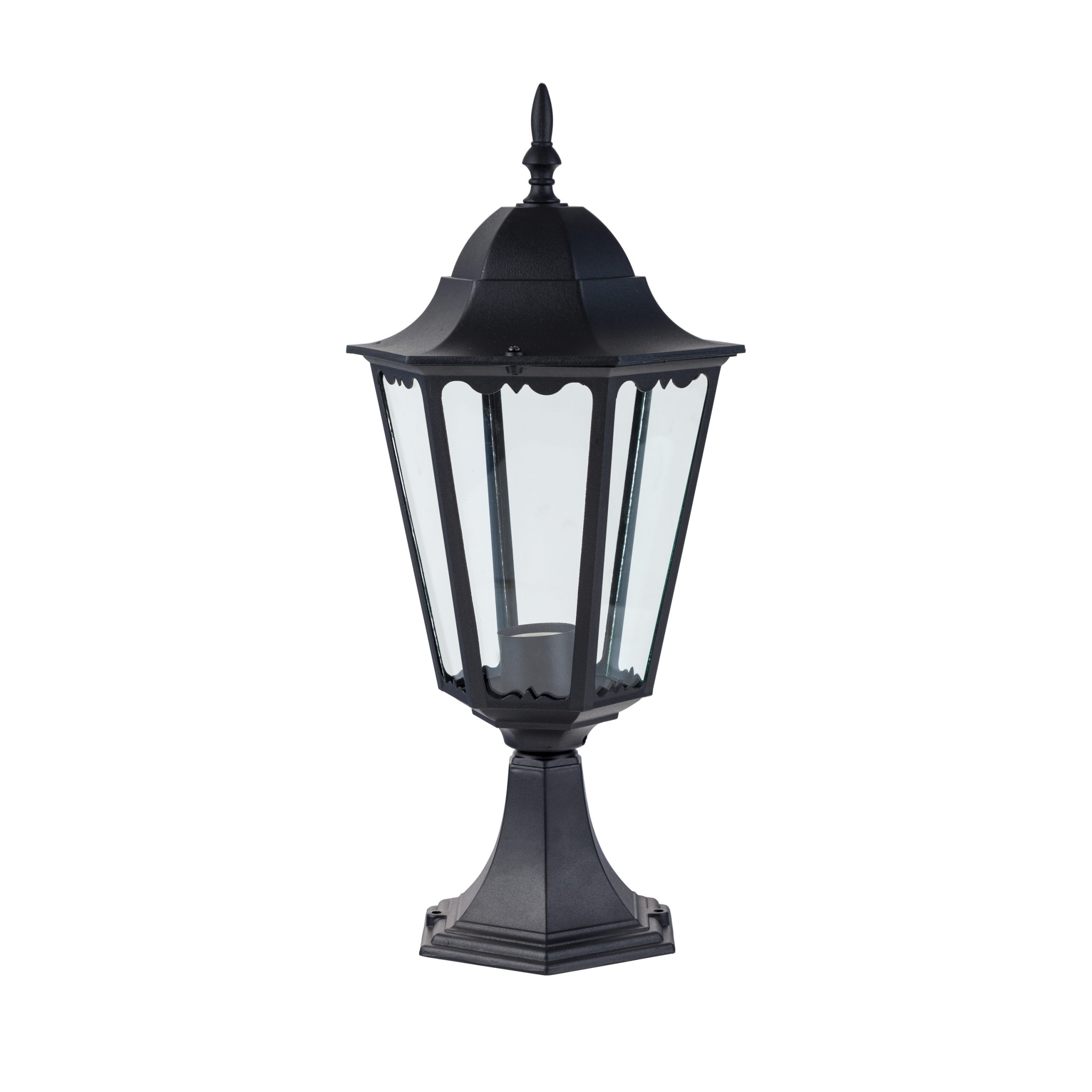 FAROLA/SOBREMURO LISA PEQUEÑO IP34 1XE27 AL.40XD.17CM NEGRO