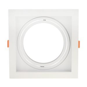 ARO PARA DOWNLIGHT EMPOTRABLE KALI CUADRADO PARA 1 BOMBILLA AR111