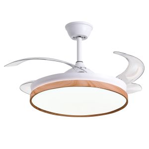 VENTILADOR DC COSMOS, 4 ASPAS RETRÁCTILES, CON LUZ LED