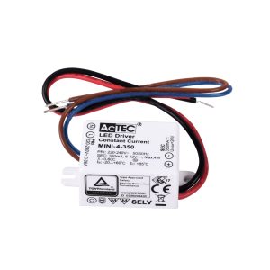 TRANSFORMADOR DE CORRIENTE CONSTANTE AC/DC 350MA (DRIVER) 4W IP20, EN PLASTICO