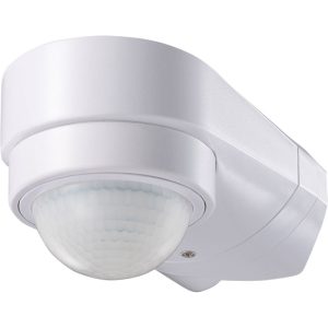 SENSOR DE MOVIMIENTO IR IP65, C/ÁNGULO DE COBERTURA 240º, EN PC C/ PROTECCIÓN