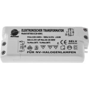 TRANSFORMADOR DE TENSIÓN CONSTANTE AC/AC 12 VDC 20-60W, EN