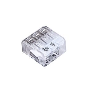 CONECTOR COMPACTO P/CABLE CON PALANCA DE APERTURA Y CIERRE 3 POLOS 0,2-2,5MM2 450V 24A (CAJA 100PC)